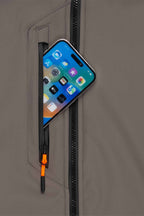 Herren Winterjacke mit Seitentaschen mit Reißverschluss in Grau