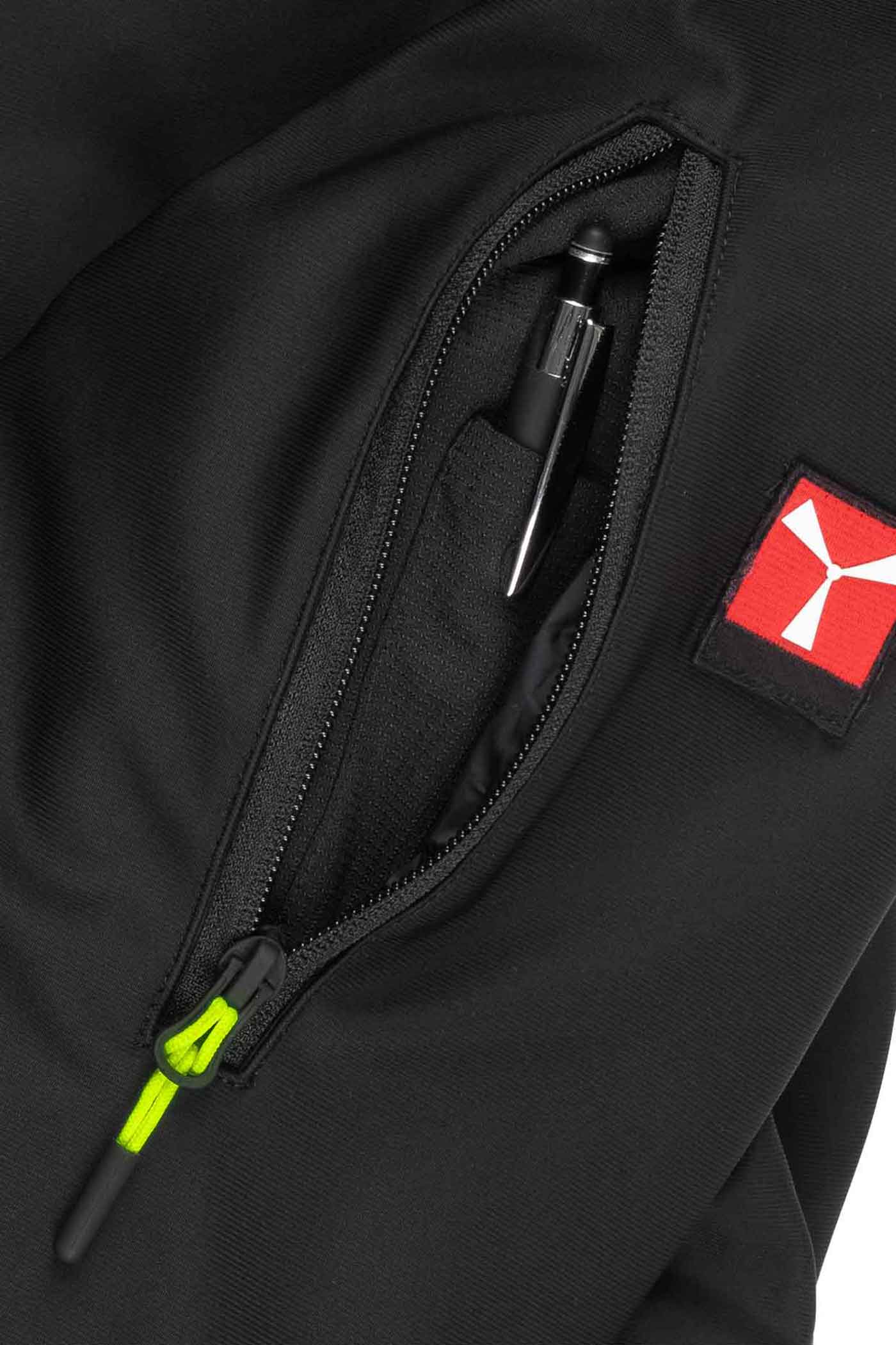 Herren Winterjacke Armtasche mit Reißverschluss in Schwarz