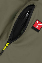 Herren Winterjacke Armtasche mit Reißverschluss in Olivgrün