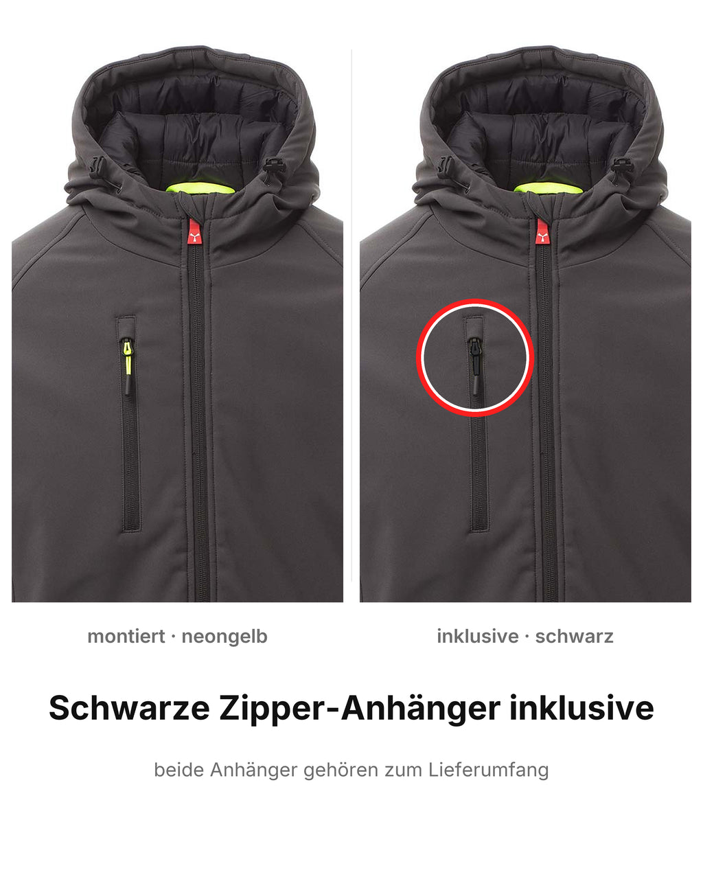 Wattierte Jacke Herren Winter Softshelljacke mit Kapuze Gale Pad