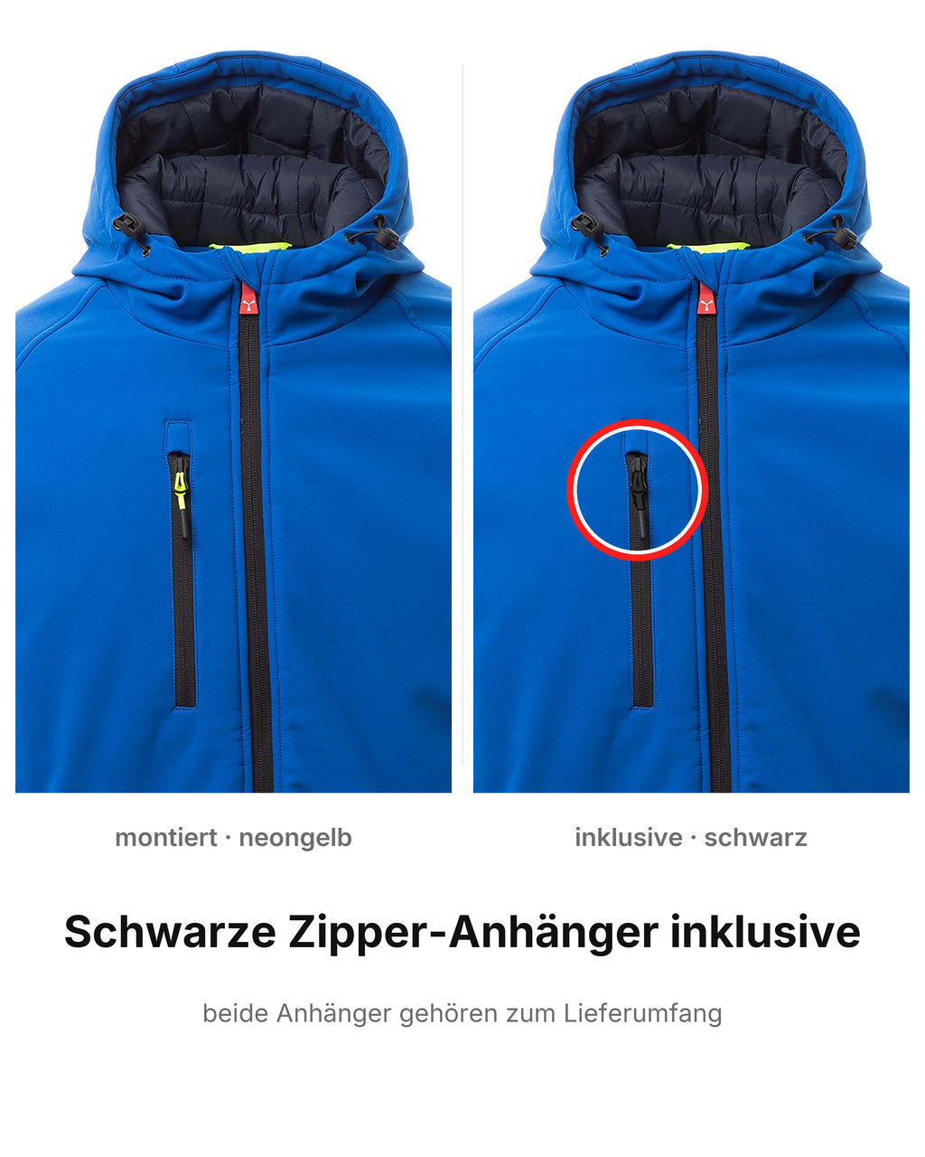 Wattierte Jacke Herren Winter Softshelljacke mit Kapuze Gale Pad