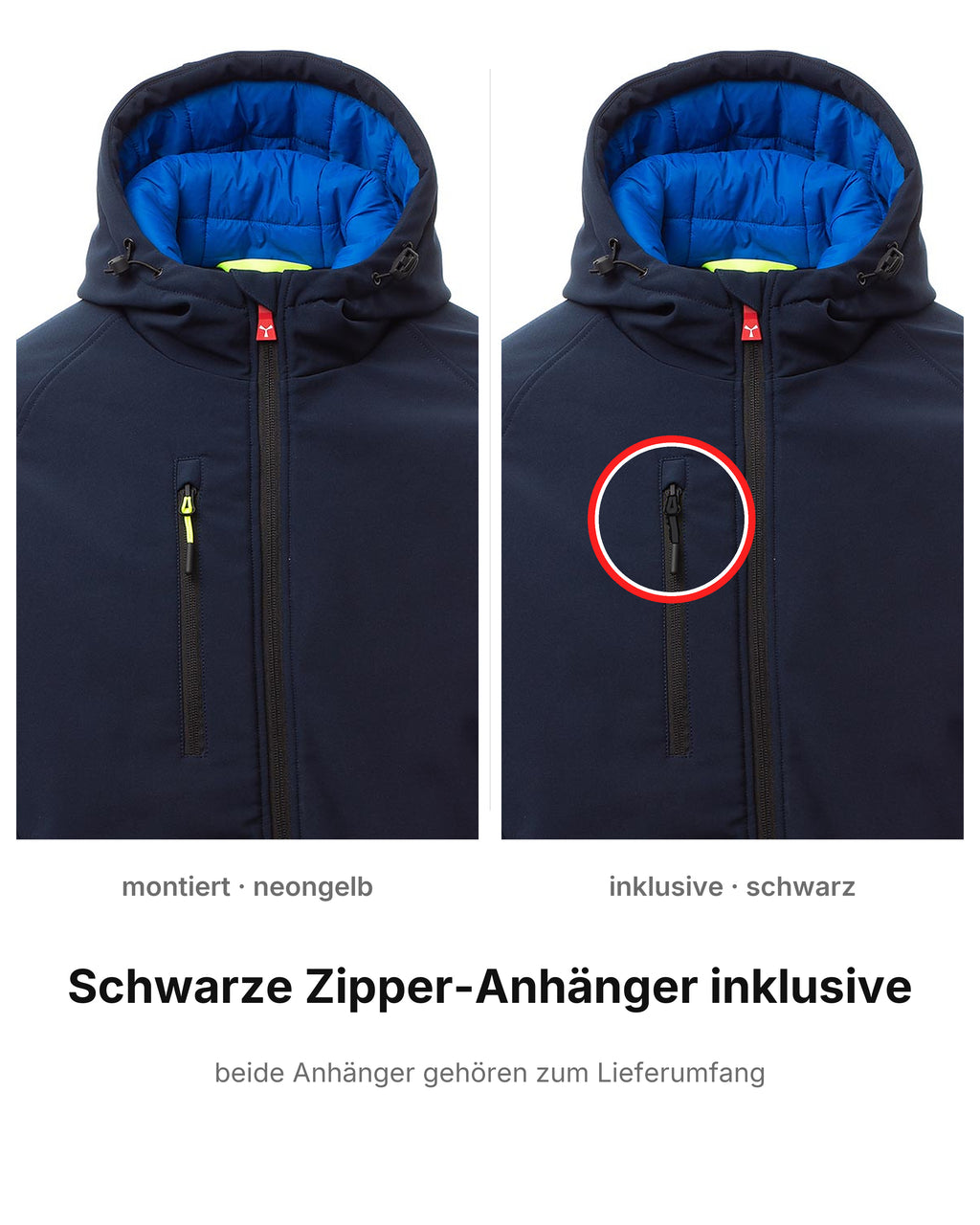 Wattierte Jacke Herren Winter Softshelljacke mit Kapuze Gale Pad