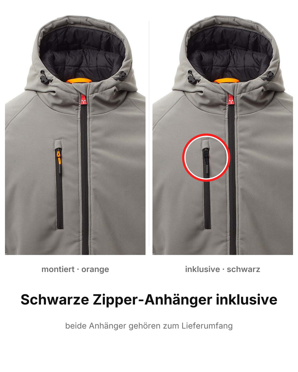 Wattierte Jacke Herren Winter Softshelljacke mit Kapuze Gale Pad