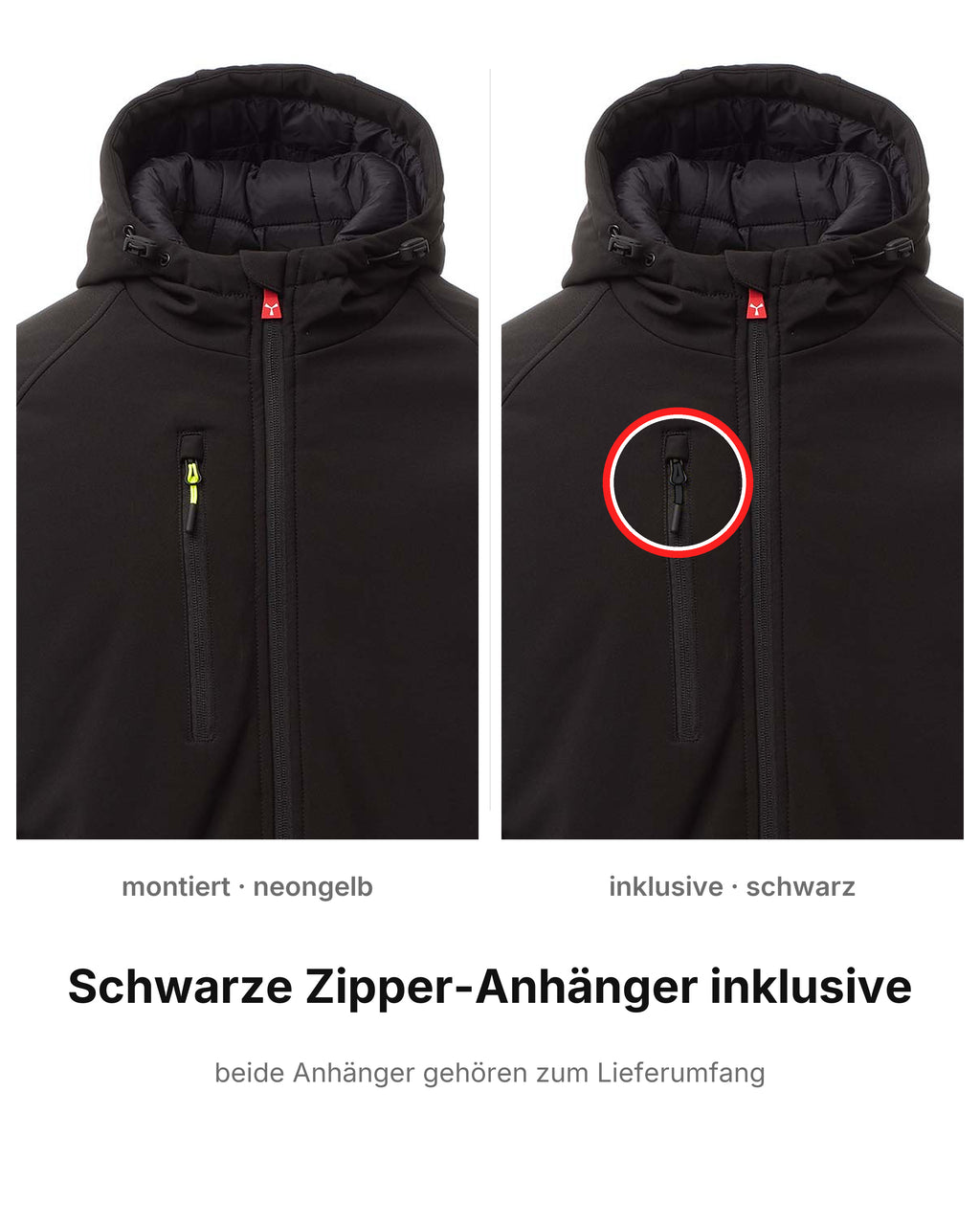 Wattierte Jacke Herren Winter Softshelljacke mit Kapuze Gale Pad