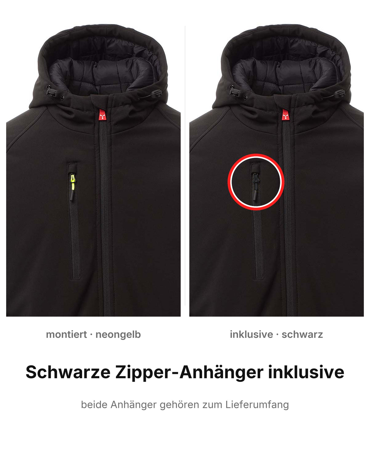 Wattierte Jacke Herren Winter Softshelljacke mit Kapuze Gale Pad