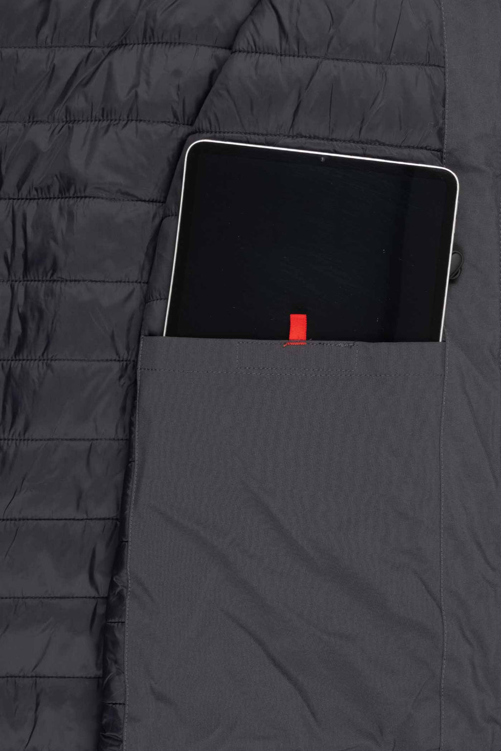 Herren Winterjacke Innentasche für Handy in Anthrazit