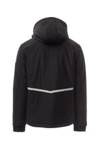 Herren Winterjacke aus Softshell mit Kapuze in Schwarz