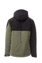 Herren Winterjacke aus Softshell mit abtrennbarer Kapuze in Olivgrün