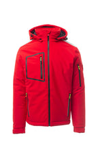 Herren Winterjacke mit vielen Taschen und Stehkragen in Rot