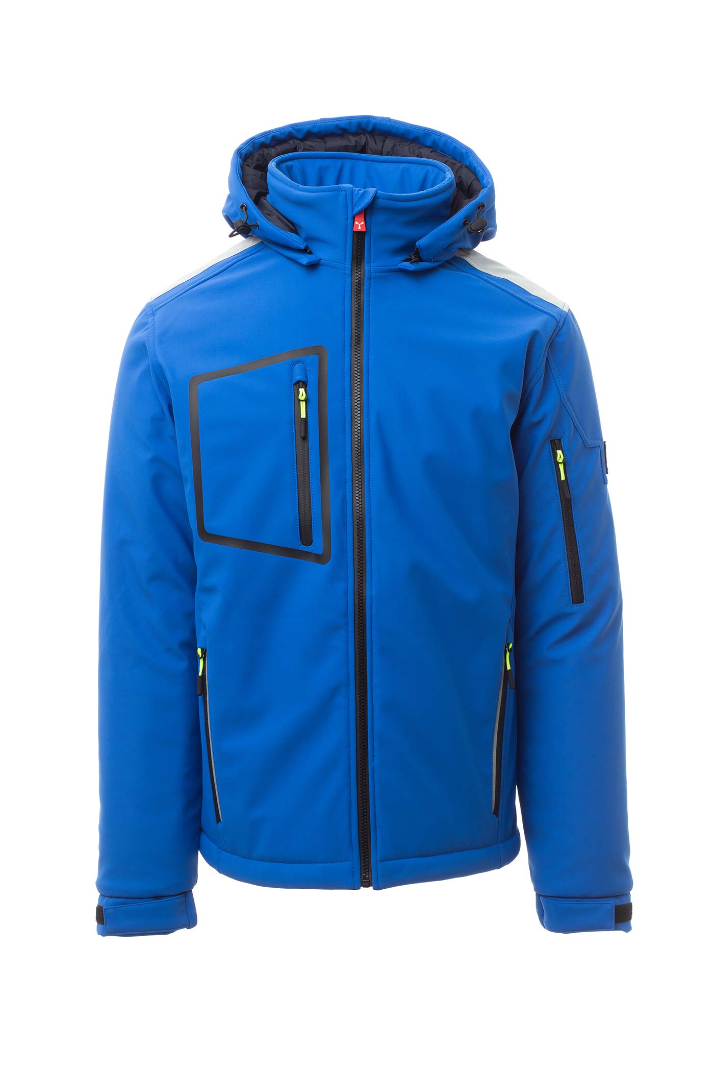 Herren Winterjacke mit vielen Taschen und Stehkragen in Blau