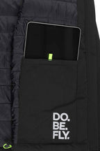 Herren Winterjacke Tabletfach innen in Schwarz