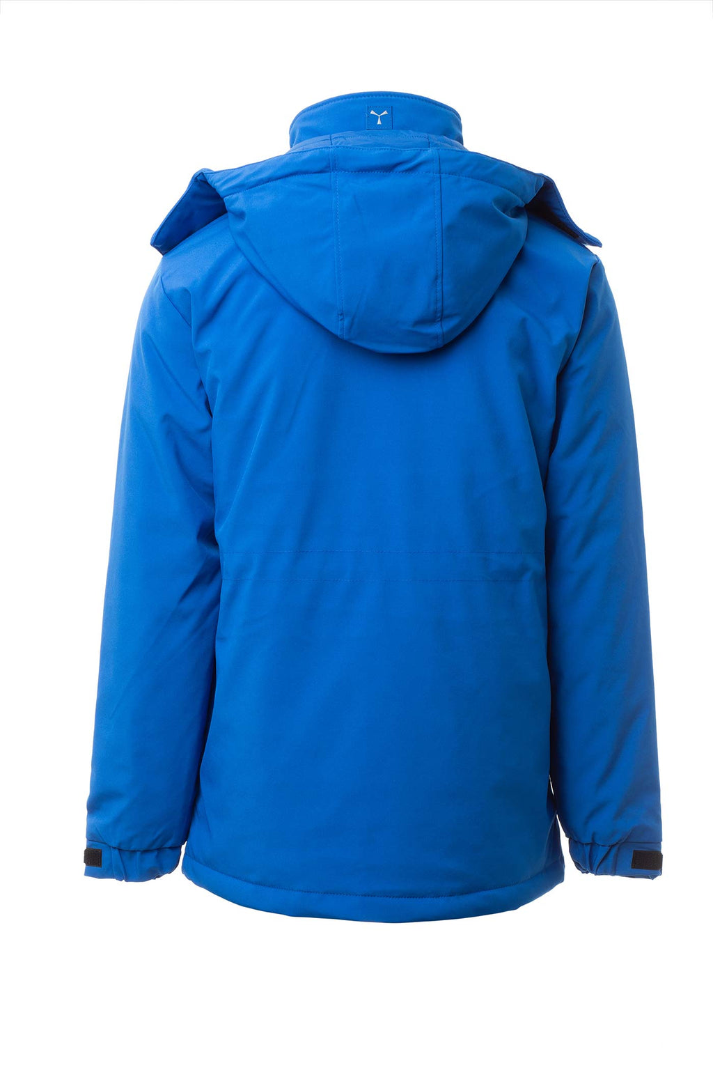 Herren Winterjacke Softshell Rückseite mit Kapuze in Blau