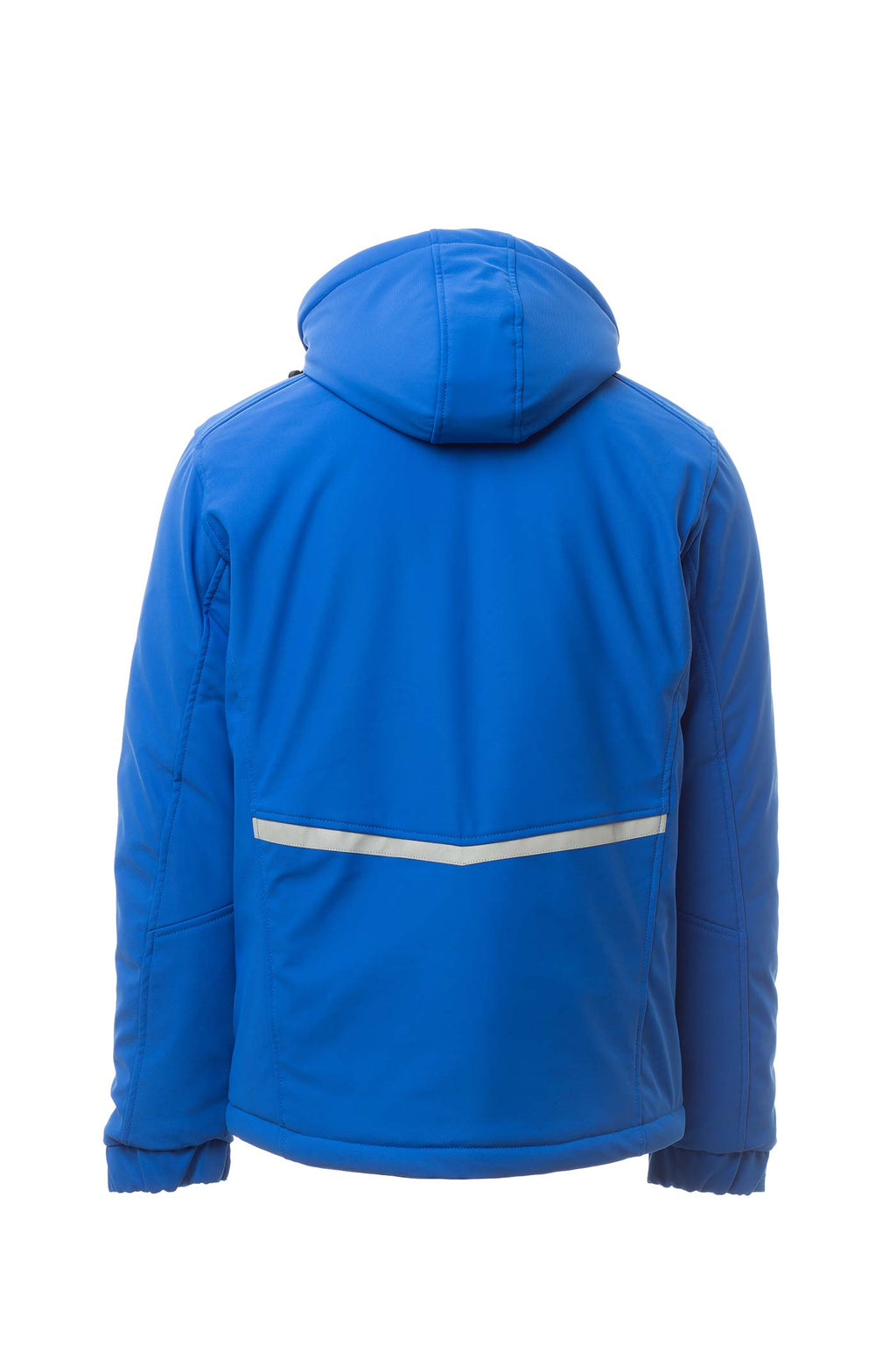 Herren Winterjacke gefüttert mit einem Reflexstreifen und Kapuze in Blau