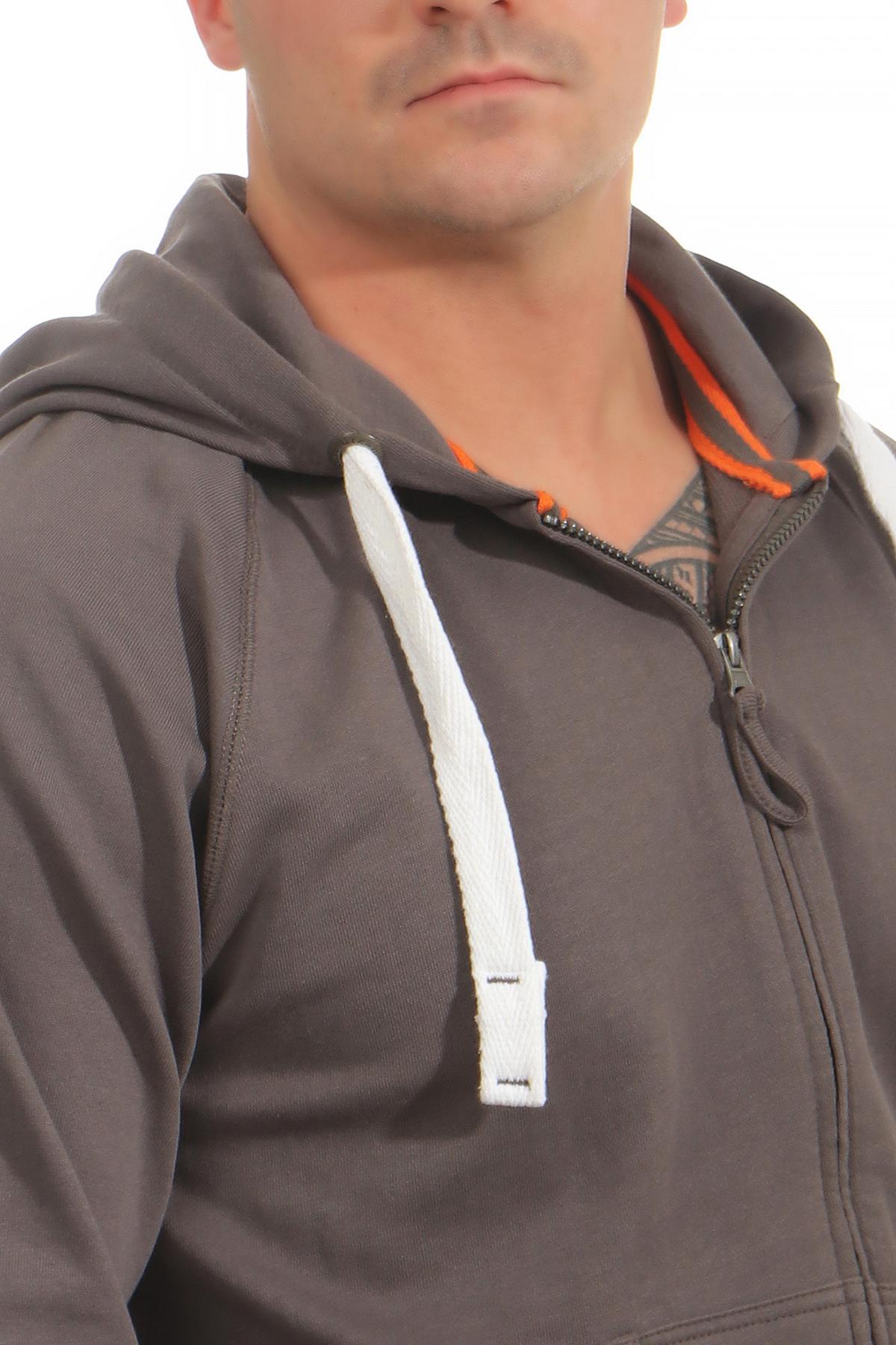 Sweatjacke für Männer mit Kapuze in Anthrazit