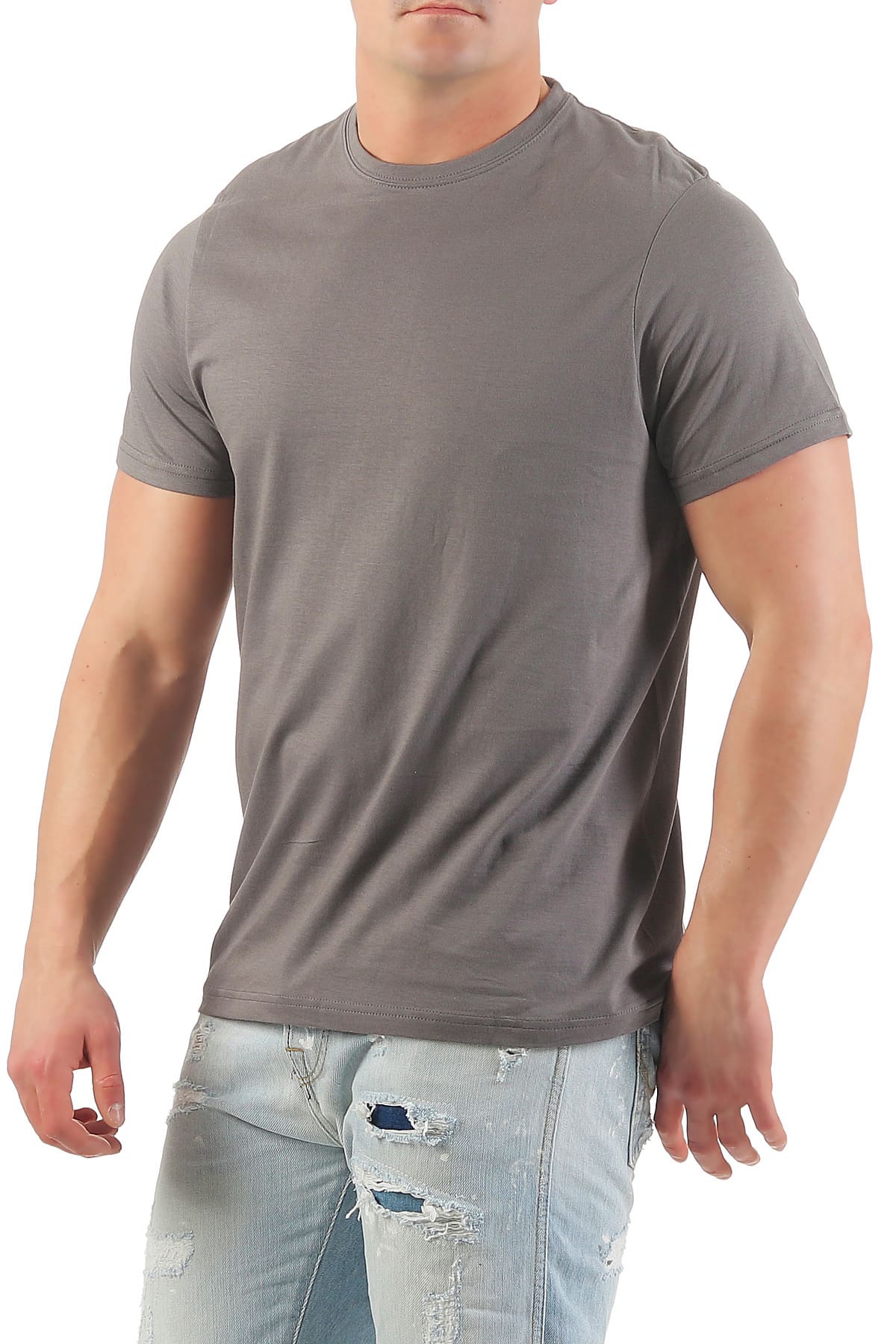 Herren Basic T-Shirt Rundhals Sunset