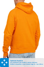 klassischer Kapuzenpullover mit gutem Schnitt in Orange