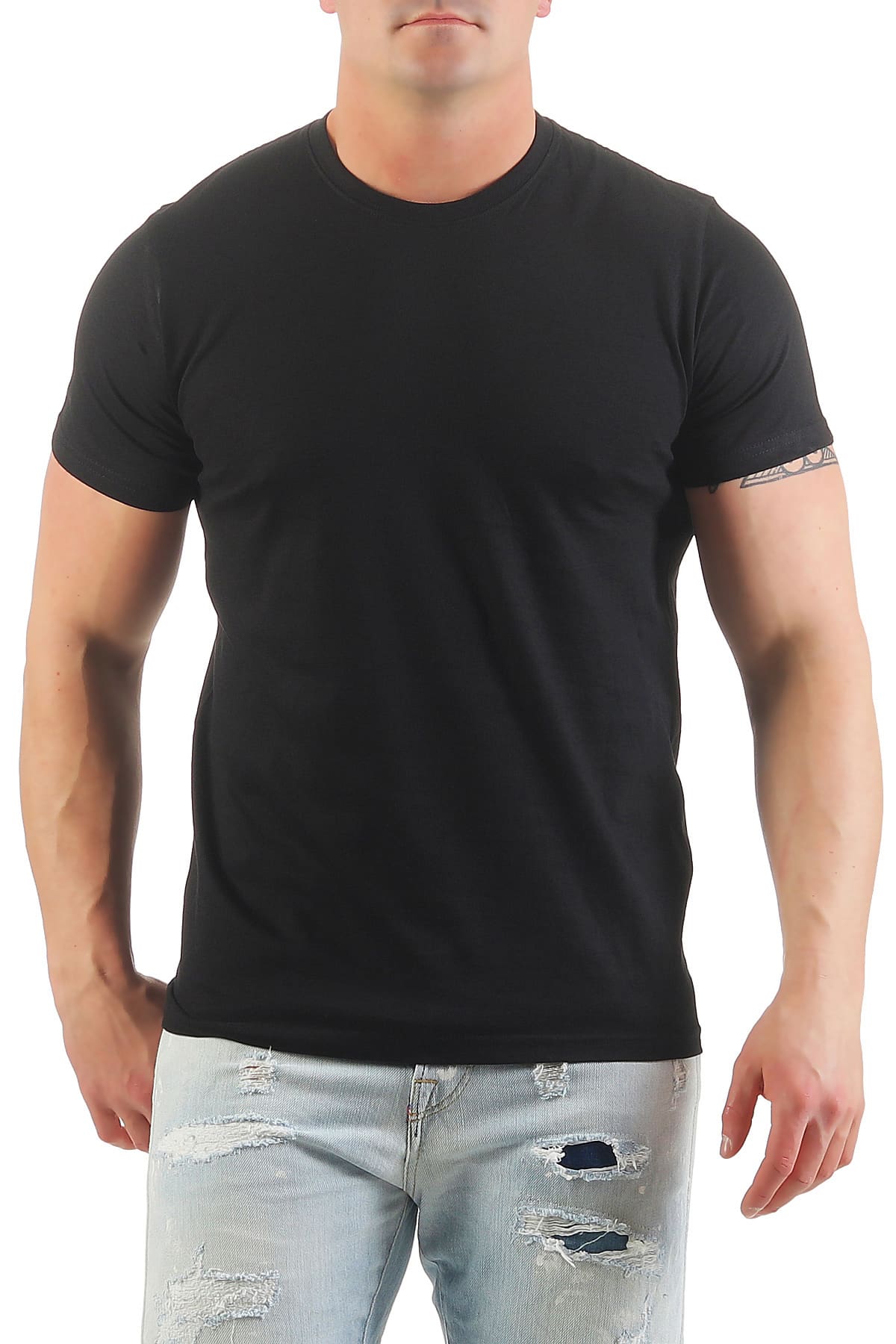 Herren Basic T-Shirt Rundhals Sunset