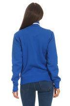 Damen Sweatjacke mit Stehkragen für Alltag & Freizeit in Blau