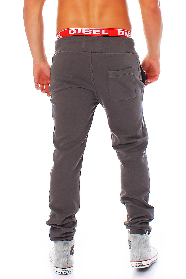 Herren Sweathose aus Baumwolle bequem warm in Anthrazit