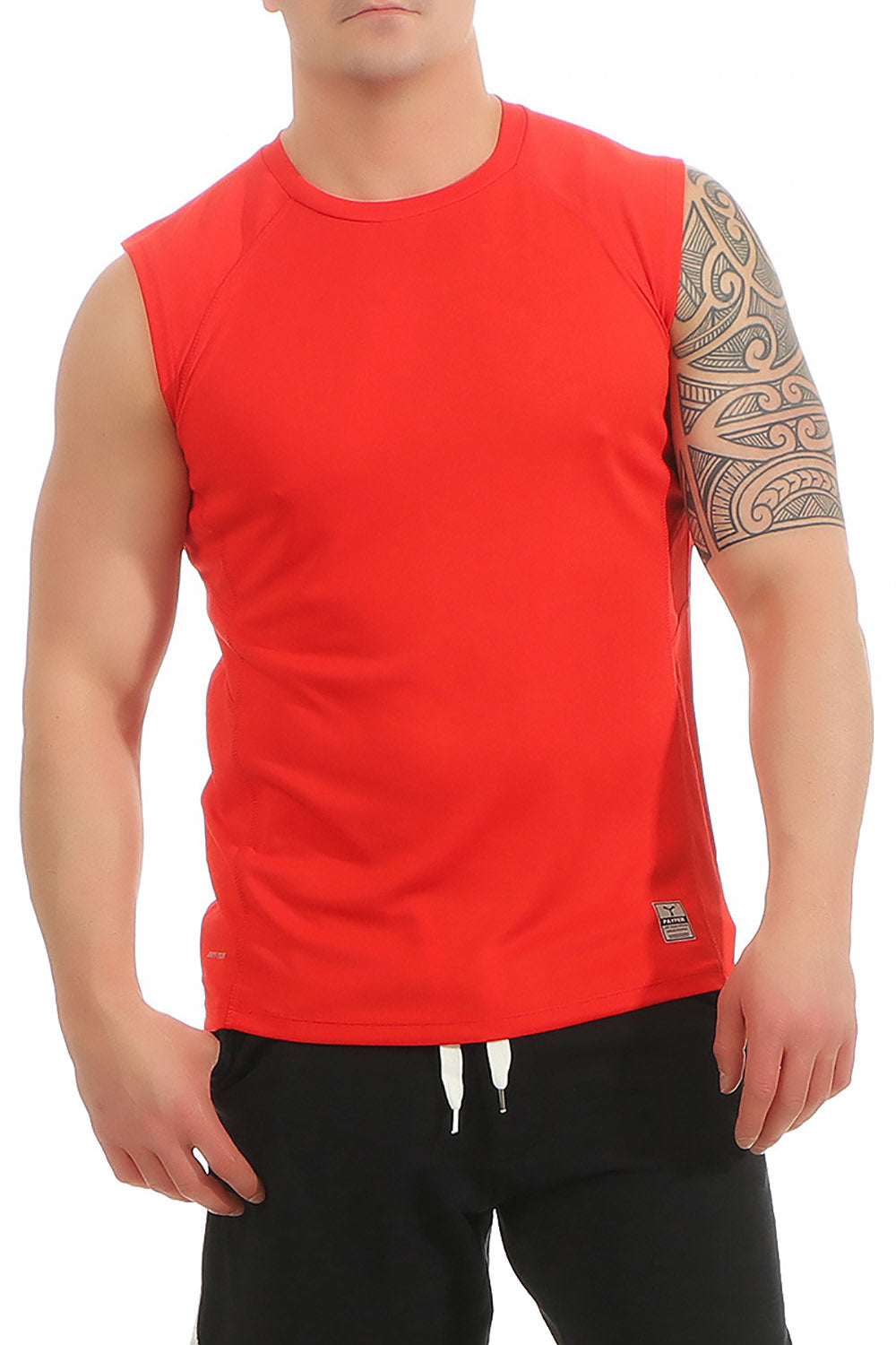 Herren sportliches Tanktop aus Polyester in Rot