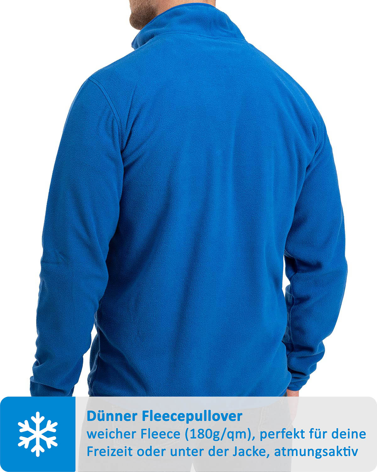 Fleecepullover Winter blau