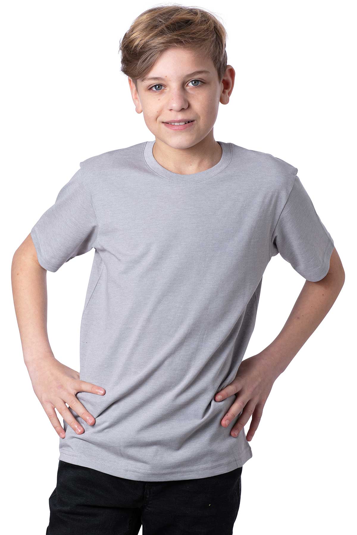 Kurzarm T-Shirt Mädchen Grau