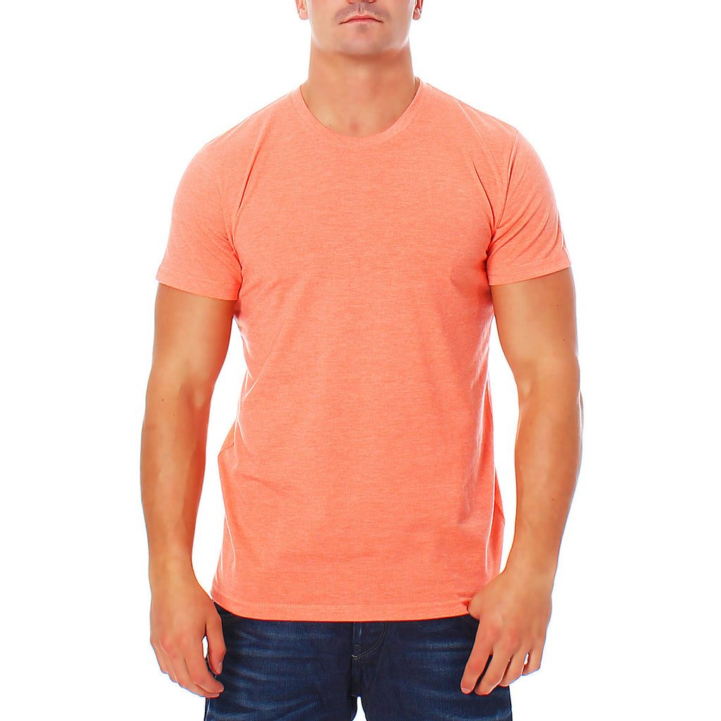 Herren T-Shirt Rundhals Meliert Comfort Bügelfrei