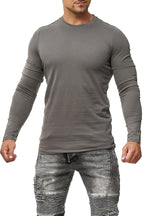 Herren Langarmshirt 3er Pack Baumwolle – Pineta