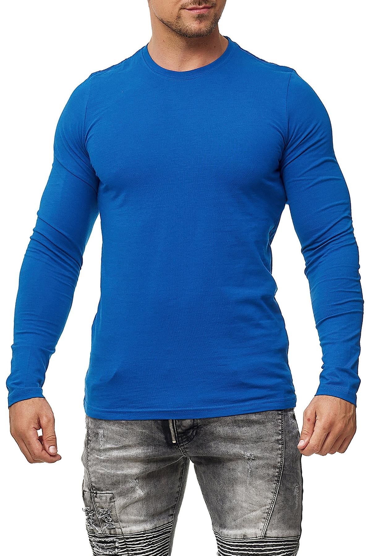 Herren Langarmshirt 3er Pack Baumwolle – Pineta