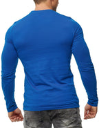Herren Langarmshirt 3er Pack Baumwolle – Pineta