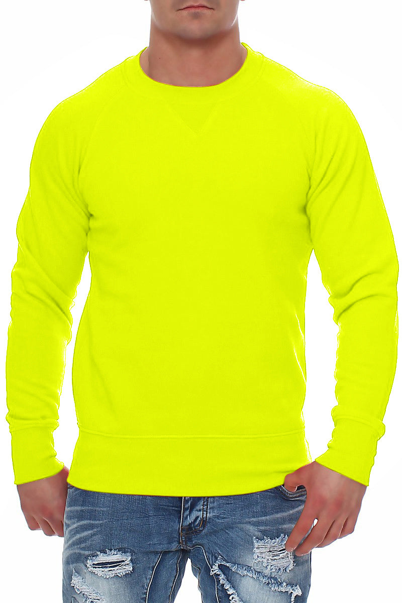 Herren Pullover in großen Größen in Neon-Gelb