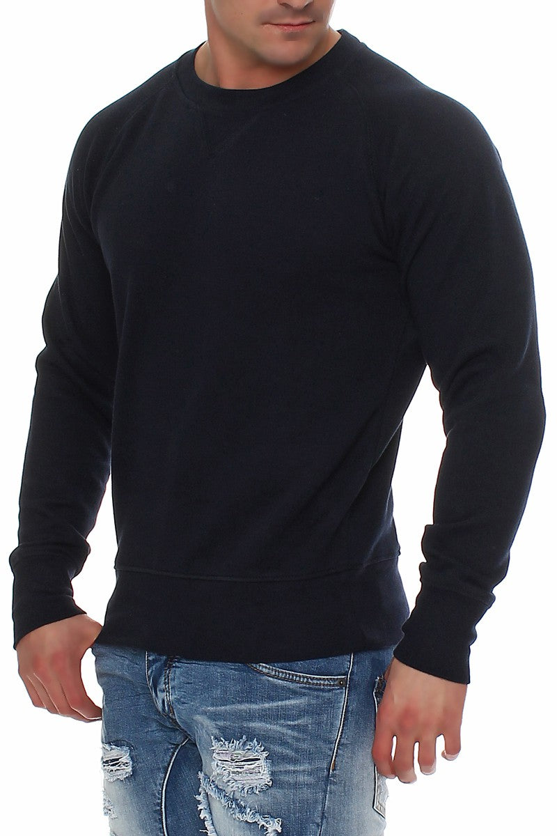 Basic Pullover für Männer Alltagssweatshirt in Dunkelblau