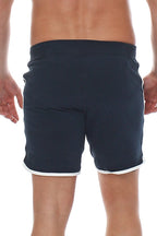 Herren kurze Hose aus reiner Baumwolle in Dunkelblau