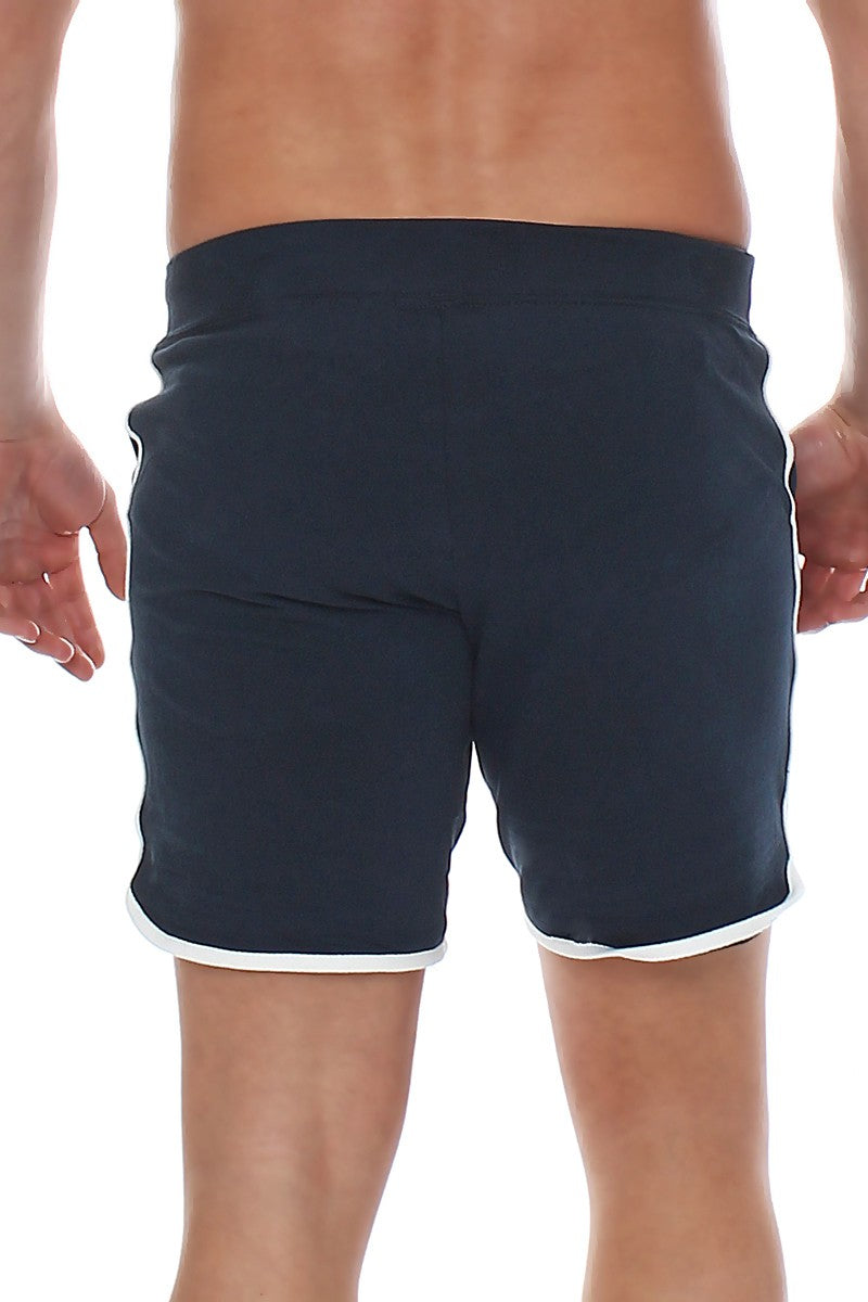 Herren kurze Hose aus reiner Baumwolle in Dunkelblau