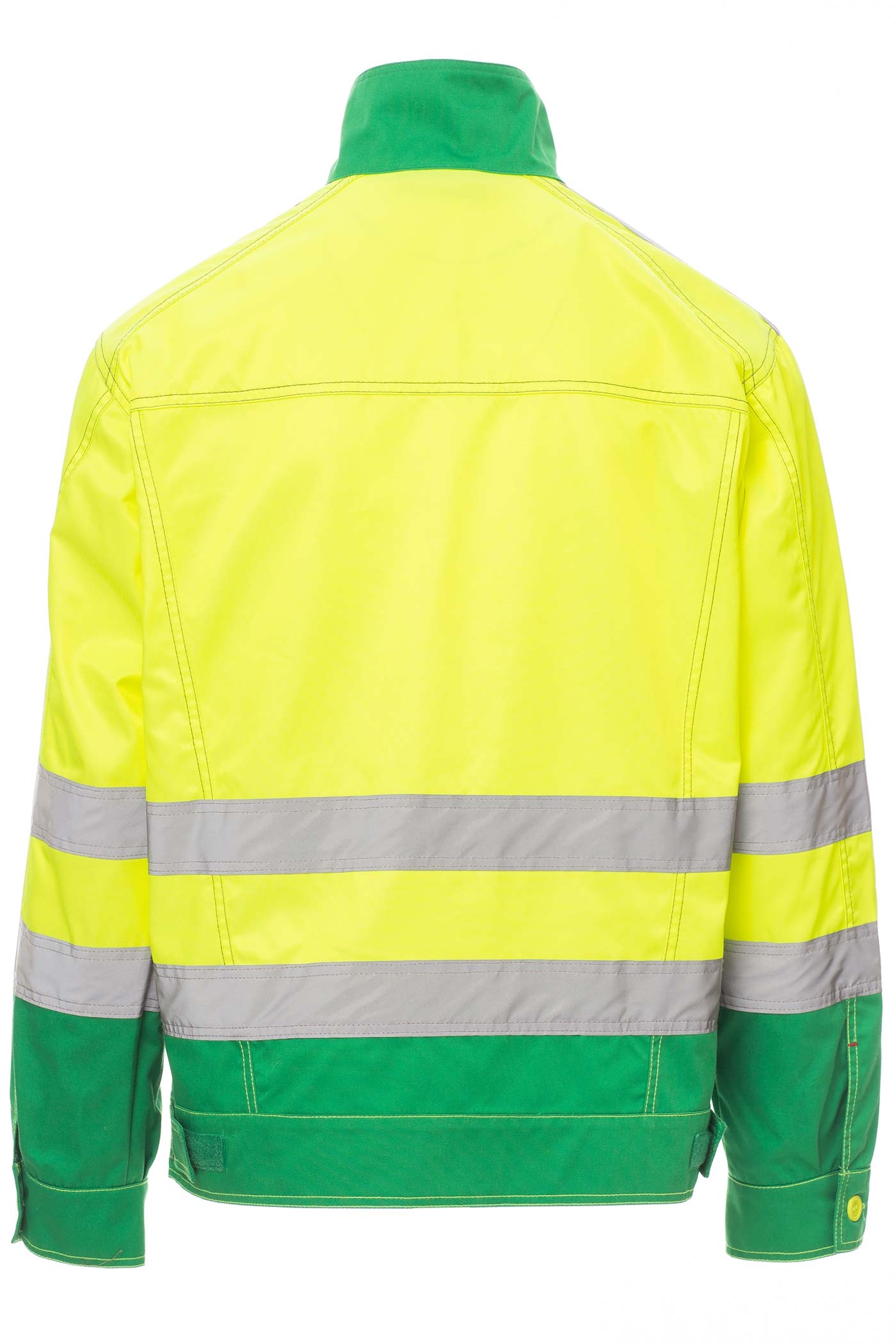 hochwertige Warnschutzjacke in Gelb-Gruen