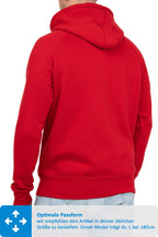klassischer Kapuzenpullover mit gutem Schnitt in Rot