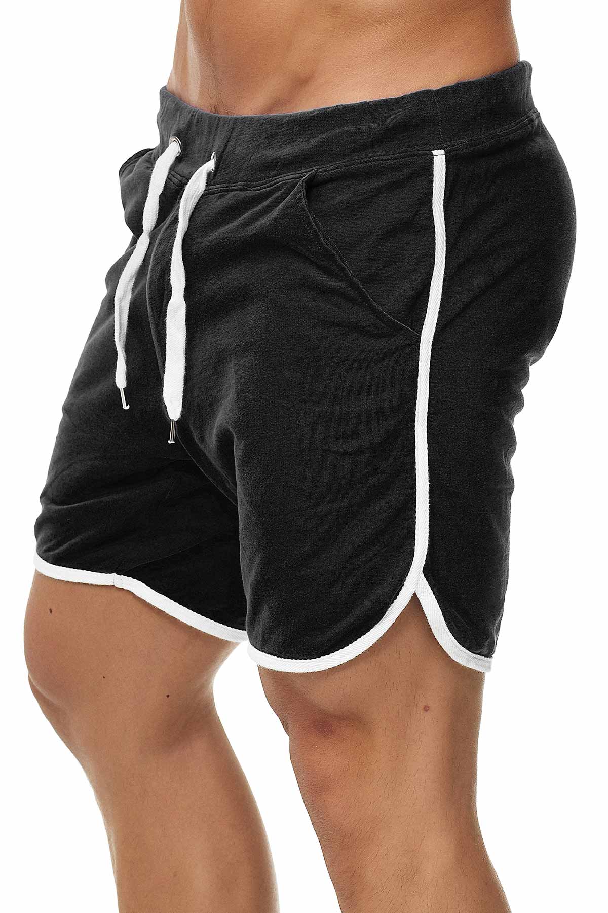 Herren Sportshorts mit Taschen in Schwarz