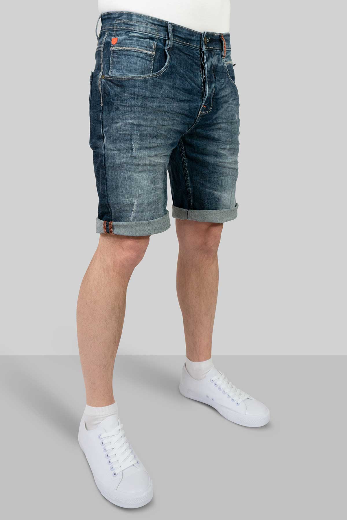 Herren kurze Jeans Hose Bermuda, Haka