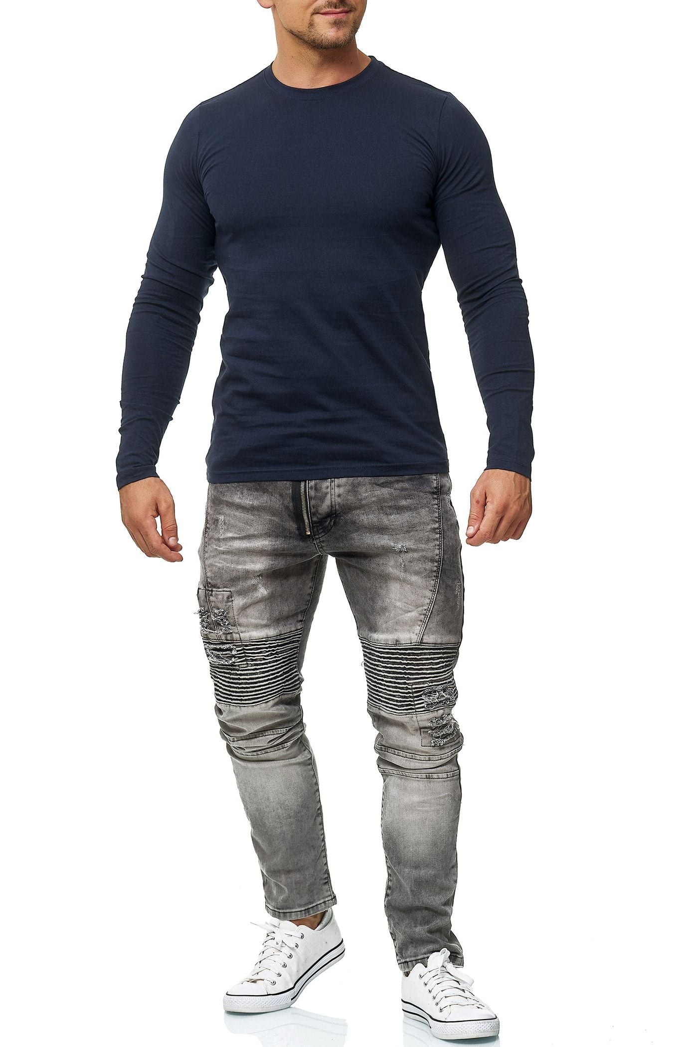 Herren 3er Pack Langarmshirts Pineta