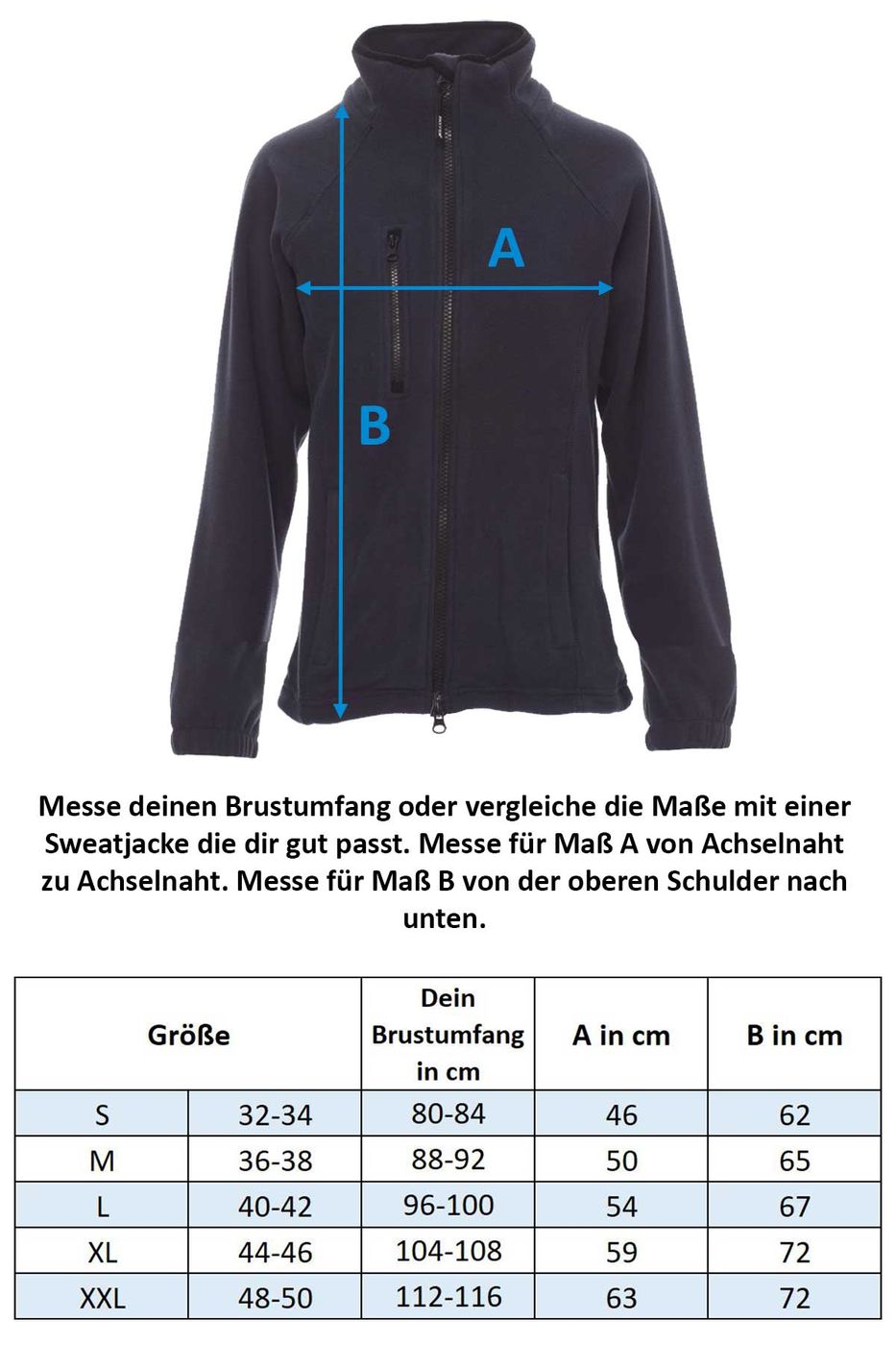 Damen Fleecejacke ohne Kapuze Norway