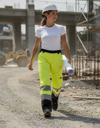 Damen Warnschutzhose Arbeitshose Orange / Gelb Charter