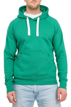 Herren Kapuzenpullover Basic in Smaragdgrün