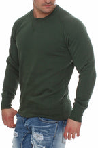 Basic Pullover für Männer Alltagssweatshirt in Grün