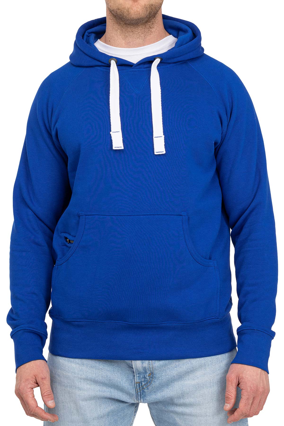 Herren Kapuzenpullover Basic in Blau