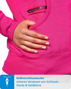 Seitentasche mit zusätzlichem Reißverschlussfach für Handy in Pink