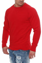 Basic Pullover für Männer Alltagssweatshirt in Rot
