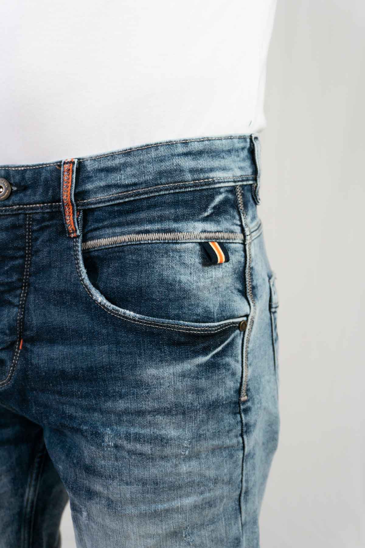 Herren kurze Jeans Hose Bermuda, Haka