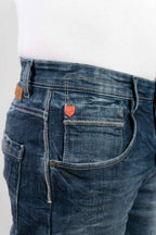 Herren kurze Jeans Hose Bermuda, Haka