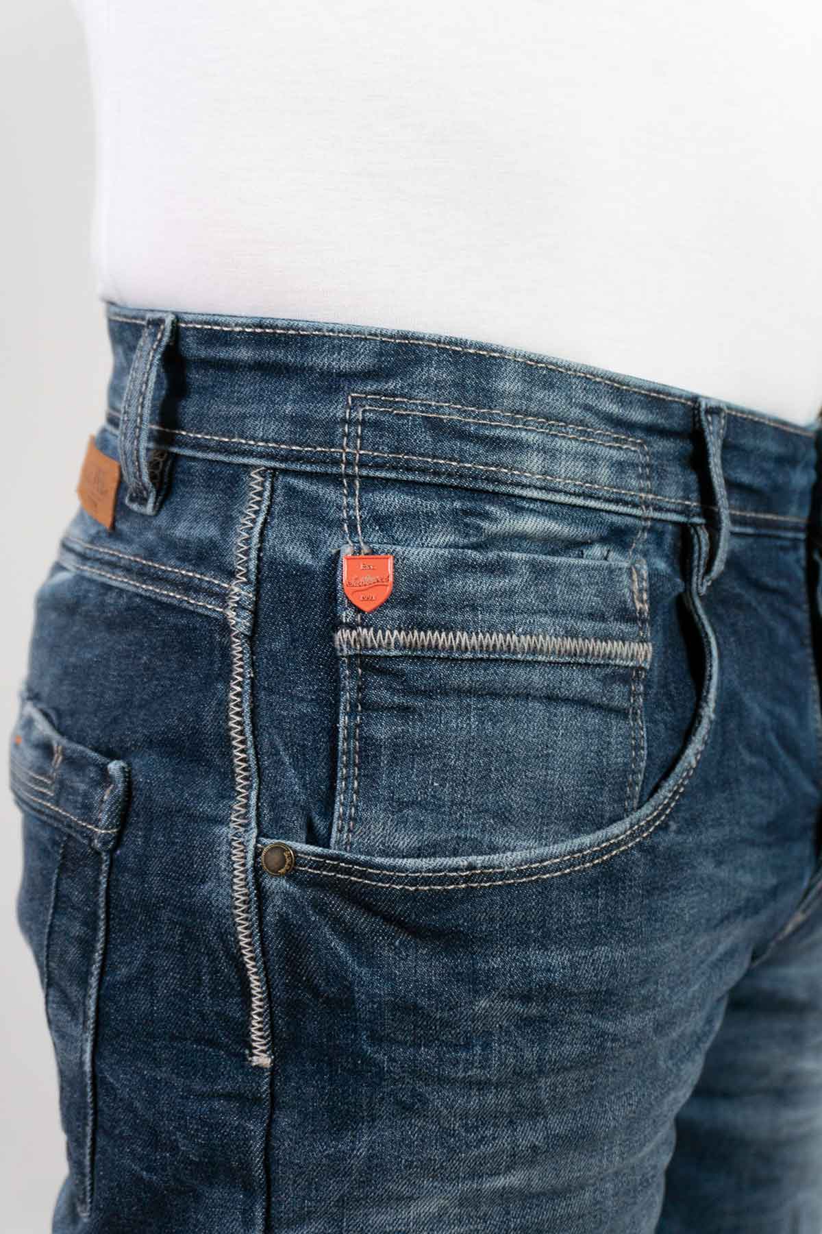 Herren kurze Jeans Hose Bermuda, Haka