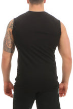 einfarbiges Basic Tank Top Herren in Schwarz